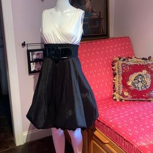 Frank Lyman black and white cocktail dress